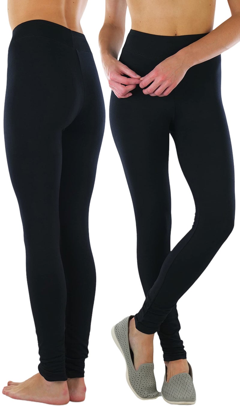 ToBeInStyle Women's Medium Weight Breathable Leggings - Black - Large - Image 2